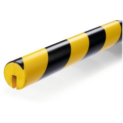 Durable kantbeskytter 1 meter - selvklbende - rund - sort-gul