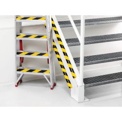 Durable kantbeskytter 1 meter - selvklbende - rund - sort-gul