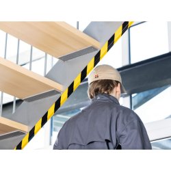 Durable kantbeskytter 1 meter - selvklbende - 25x30mm - sort-gul