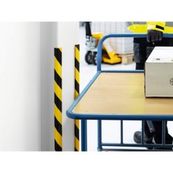 Durable kantbeskytter 1 meter - selvklbende - 25x30mm - sort-gul