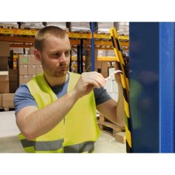 Durable kantbeskytter 1 meter - selvklbende - 25x30mm - sort-gul