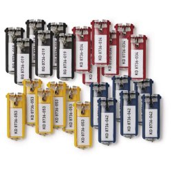 Durable Key Clip - 24 stk. assorteret farver ngleringe