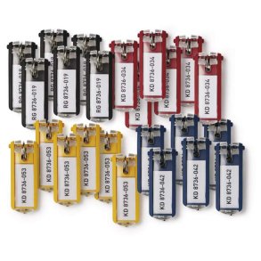 Durable Key Clip - 24 stk. assorteret farver n�gleringe