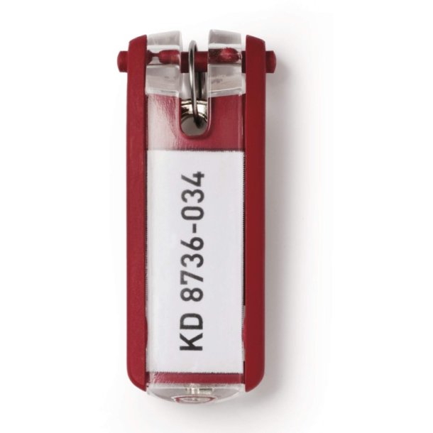 Durable Key Clip keyholder - 6 stk. rde ngleringe