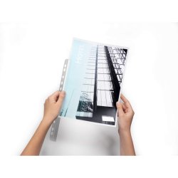 Durable Klemryg A4 transparent multihullet - til 60 Ark - 50 stk.