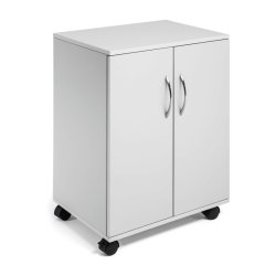 Durable Kontorskab p hjul - med 2 faste lger - gr