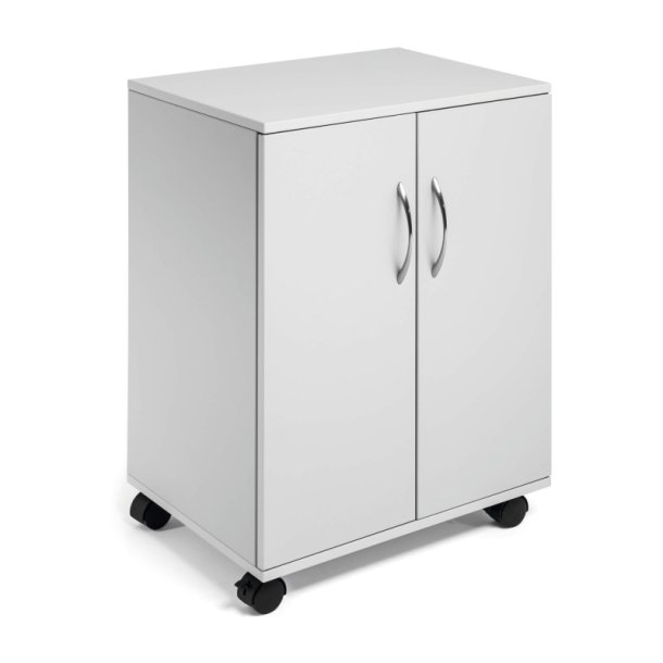 Durable Kontorskab p hjul - med 2 faste lger - gr