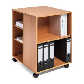 Durable Kontorskab p hjul - bent p 3 sider - brun