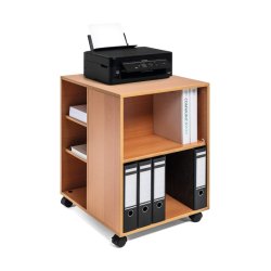 Durable Kontorskab p hjul - bent p 3 sider - brun