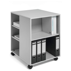 Durable Kontorskab p hjul - bent p 3 sider - gr