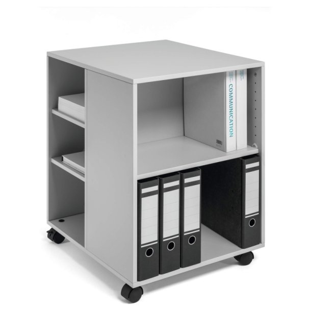 Durable Kontorskab p hjul - bent p 3 sider - gr