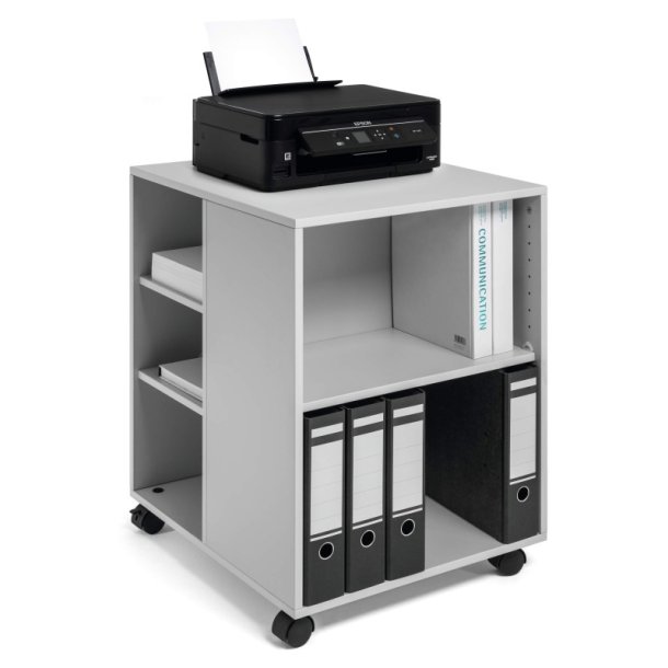 Durable Kontorskab p hjul - bent p 3 sider - gr