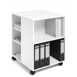 Durable Kontorskab p hjul - bent p 3 sider - hvid