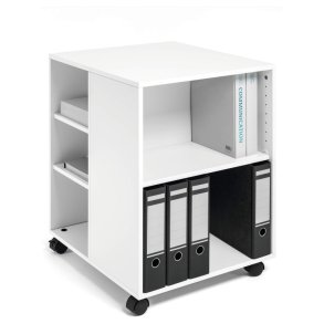 Durable Kontorskab p hjul - bent p 3 sider - hvid