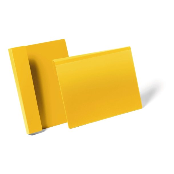 Durable lagerlommer A4 plast - Fals - liggende - 50 gule