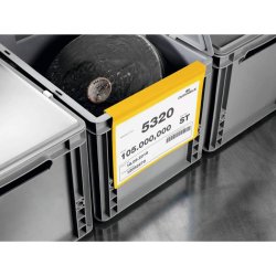 Durable lagerlommer A4 plast - Fals - liggende - 50 gule