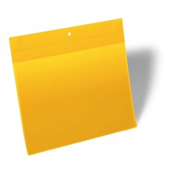 Durable lagerlommer A4 plast flap - magnetisk - liggende - 10 gul