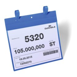 Durable lagerlommer A4 plast - flap - strop - liggende - 50 bl