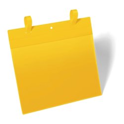 Durable lagerlommer A4 plast - flap - strop - liggende - 50 gule