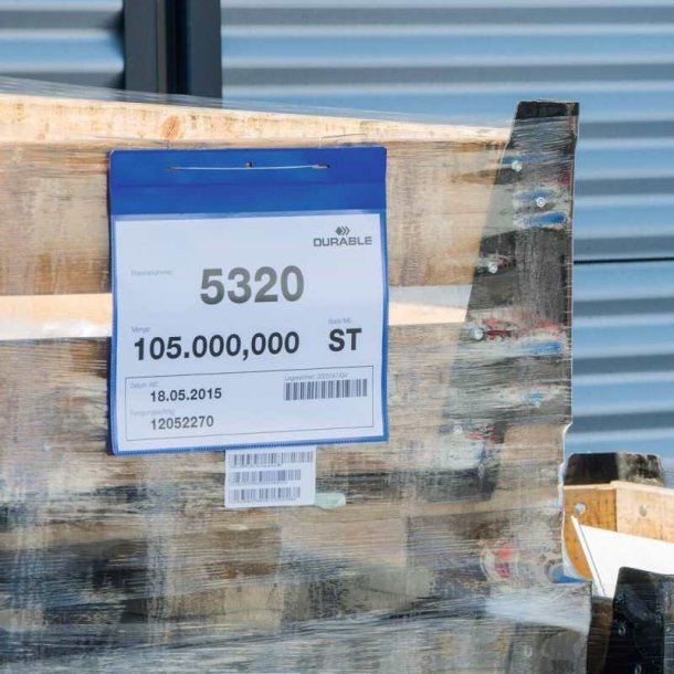 Durable lagerlommer A4 plast - flap - wire - liggende - 50 bl