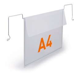 Durable lagerlommer A4 plast - flap - wire - liggende - 50 klare