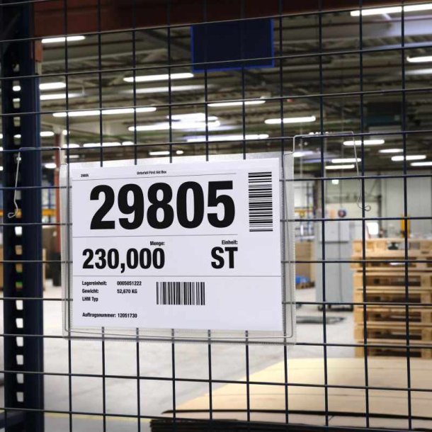 Durable lagerlommer A4 plast - wire - liggende - 50 stk. klare