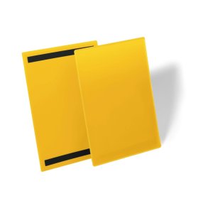 Durable lagerlommer A4 plast - magnetisk - st�ende - 50 gul