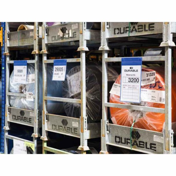 Durable lagerlommer A4 plast flap - magnetisk - stende - 10 bl