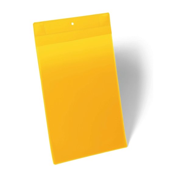 Durable lagerlommer A4 plast flap - magnetisk - stende - 10 gul