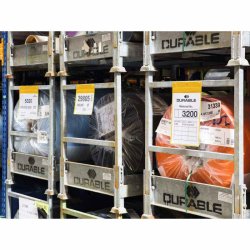 Durable lagerlommer A4 plast flap - magnetisk - stende - 10 gul