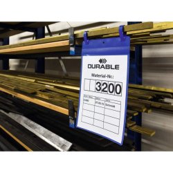 Durable lagerlommer A4 plast - flap - strop - stende - 50 bl