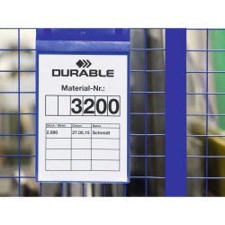 Durable lagerlommer A4 plast - flap - strop - stende - 50 bl