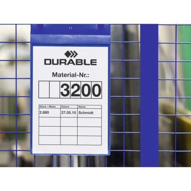 Durable lagerlommer A4 plast - flap - strop - stende - 50 bl