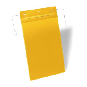 Durable lagerlommer A4 plast - flap - wire - st�ende - 50 gule