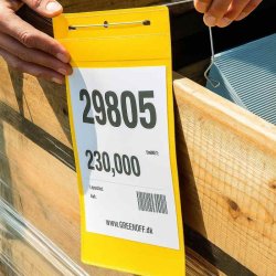 Durable lagerlommer A4 plast - flap - wire - stende - 50 gule