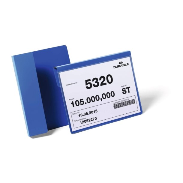 Durable lagerlommer A5 plast - Fals - liggende - 50 bl