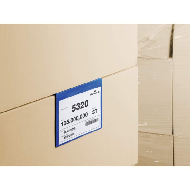 Durable lagerlommer A5 plast - Fals - liggende - 50 bl