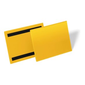 Durable lagerlommer A5 plast - magnetisk - liggende - 50 gul