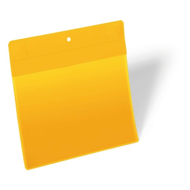 Durable lagerlommer A5 plast flap - magnetisk - liggende - 10 gul