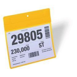 Durable lagerlommer A5 plast flap - magnetisk - liggende - 10 gul