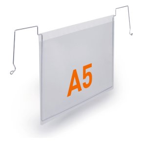 Durable lagerlommer A5 plast - wire - liggende - 50 stk. klare