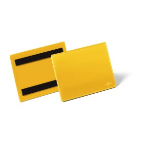 Durable lagerlommer A6 plast - magnetisk - liggende - 50 gul