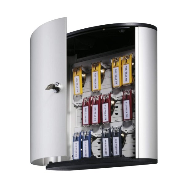 Durable ngleskab til 18 ngler - Cylinderls - aluminium