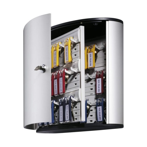 Durable ngleskab til 36 ngler - Cylinderls - aluminium