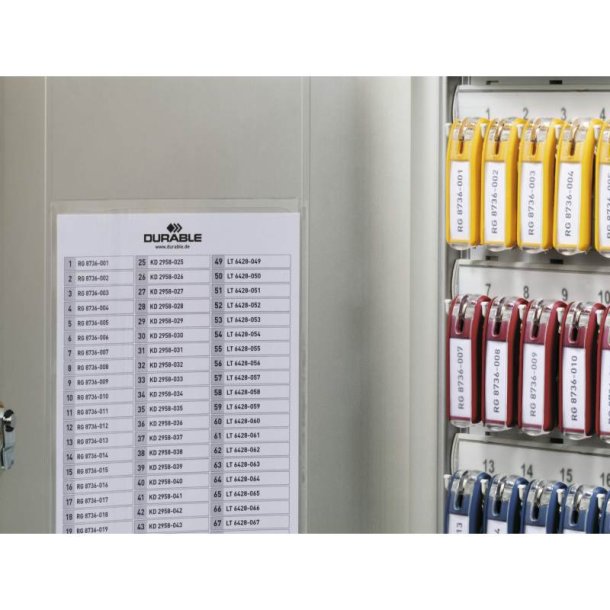 Durable ngleskab til 72 ngler - Cylinderls - aluminium