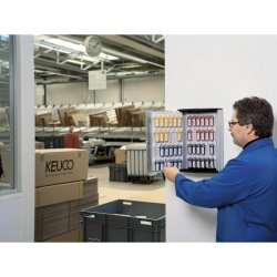 Durable ngleskab til 72 ngler - Cylinderls - aluminium