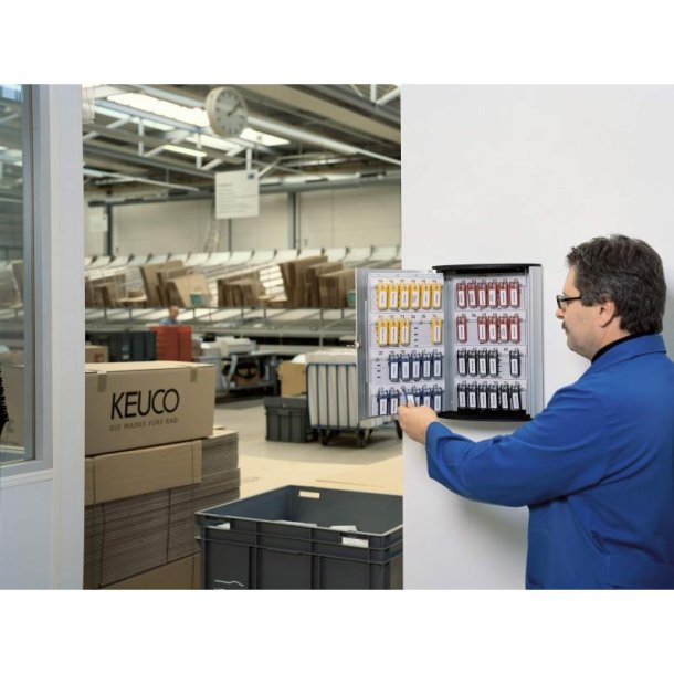 Durable ngleskab til 72 ngler - Cylinderls - aluminium