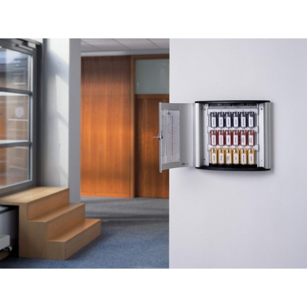 Durable ngleskab til 18 ngler - Cylinderls - aluminium