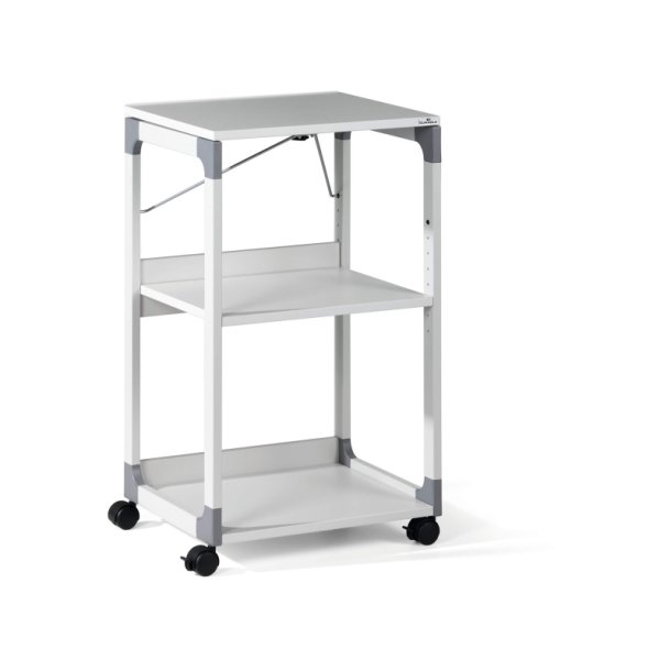 Durable overhead projektorvogn - 2 justerbare hylder - Hvid