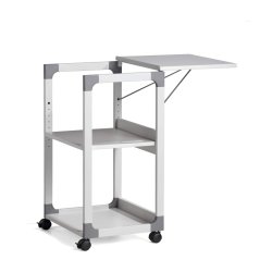 Durable overhead projektorvogn - 2 justerbare hylder - Hvid